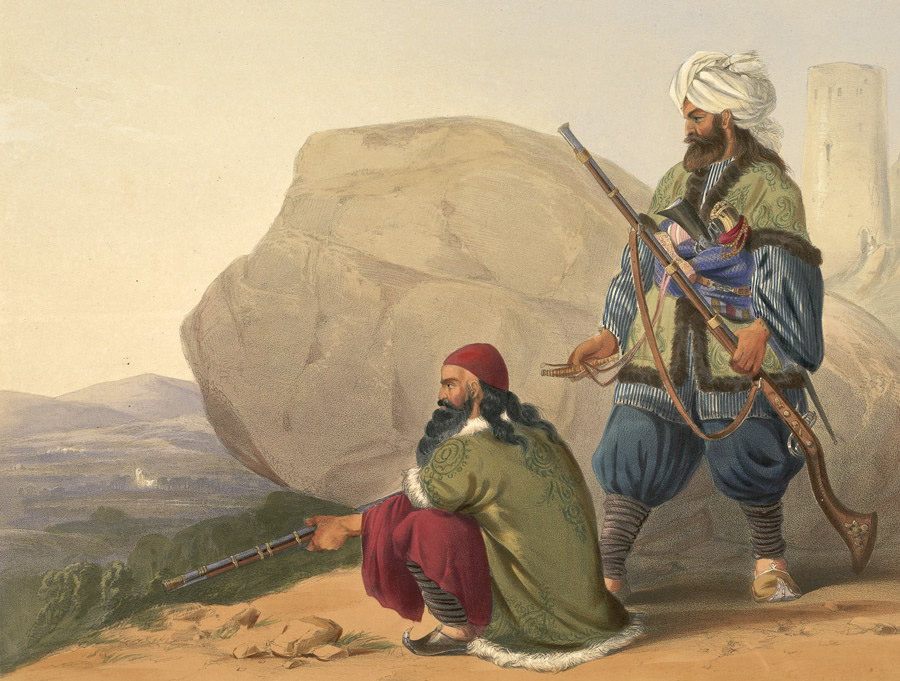 Afghan foot soldiers in 1841